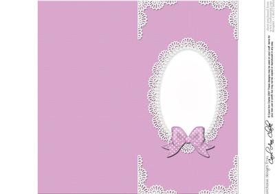 Dl Pearls and Lace Card Front or Insert