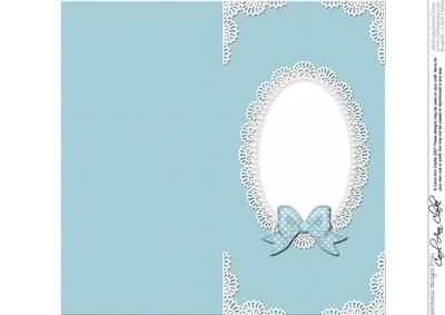 Dl Pearls and Lace Card Front or Insert