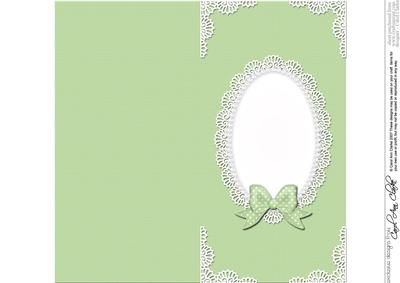 Dl Pearls and Lace Card Front or Insert
