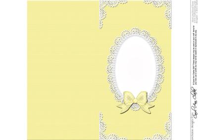 Dl Pearls and Lace Card Front or Insert