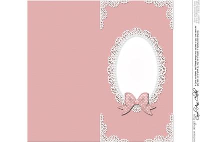 Dl Pearls and Lace Card Front or Insert
