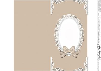 Dl Pearls and Lace Card Front or Insert