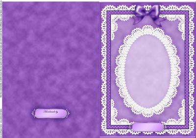 A5 Pearls, Lace and Ribbon Plain Card Base
