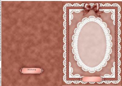A5 Pearls, Lace and Ribbon Plain Card Base