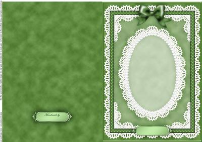 A5 Pearls, Lace and Ribbon Plain Card Base