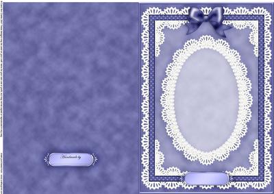 A5 Pearls, Lace and Ribbon Plain Card Base