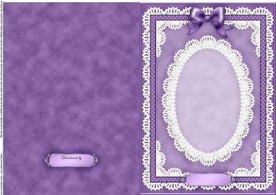 A5 Pearls, Lace and Ribbon Plain Card Base