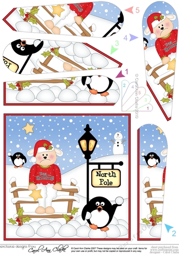 Christmas Baa Humbug is at the North Pole Fan Pyramage Topper