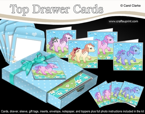 3D Top Drawer Cards Bumper Kit  -  Cute Little Ponies