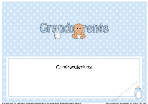 Large DL Ethnic Congratulations NEW GRANDPARENTS insert