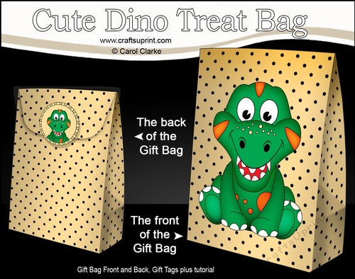 3D Gift Bag Mini Kit - Cute Little Rampardos Dino