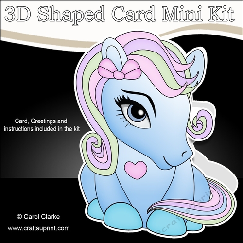 3D Shaped Card Mini Kit - Cute Little Pony Fleur