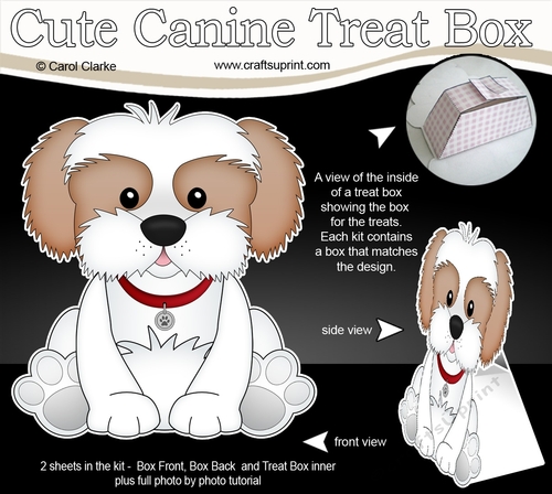 3D Cute Canine Treat Box Gift Set Mini Kit - Little Cavachon Dog BoBo