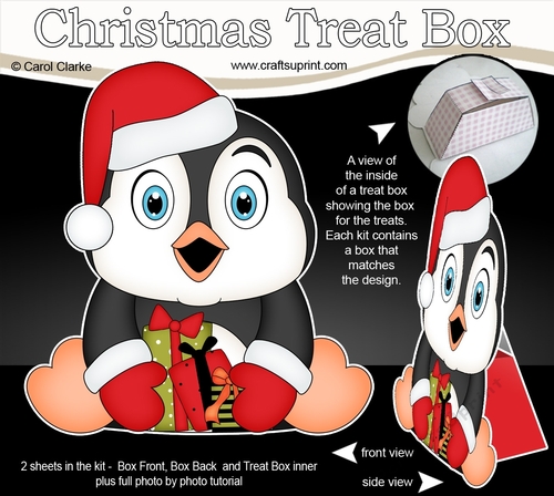 3D Christmas Treat Box Gift Set Mini Kit - Pip Penguin has Xmas Presents