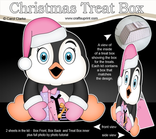 3D Christmas Treat Box Gift Set Mini Kit - Pip Penguin has Xmas Presents