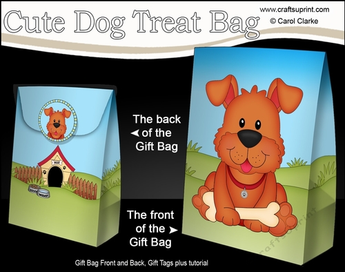 3D Gift Bag Mini Kit - Cute Little Dog Rusty