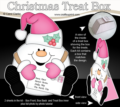 3D Christmas Treat Box Gift Set Mini Kit - Snowball Sam has a letter for Santa