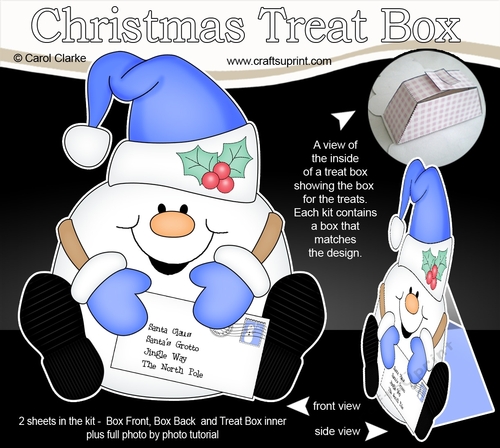 3D Christmas Treat Box Gift Set Mini Kit - Snowball Sam has a letter for Santa