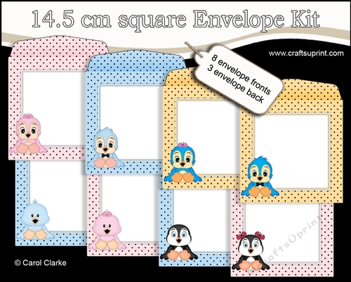 Cute Little Birds 14.5 x 14.5 cm envelope Kit