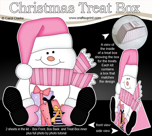 3D Christmas Treat Box Gift Set Mini Kit - Snowman Oli has Xmas Presents