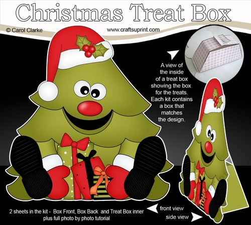 3D Christmas Treat Box Gift Set Mini Kit - Fun Christmas Tree has Xmas Presents
