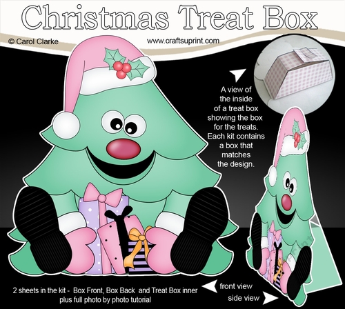 3D Christmas Treat Box Gift Set Mini Kit - Fun Christmas Tree has Xmas Presents