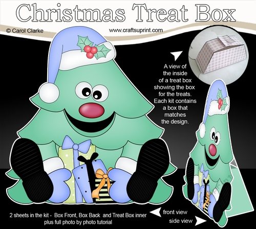 3D Christmas Treat Box Gift Set Mini Kit - Fun Christmas Tree has Xmas Presents