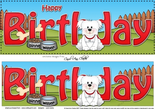Large DL HAPPY BIRTHDAY 3D decoupage