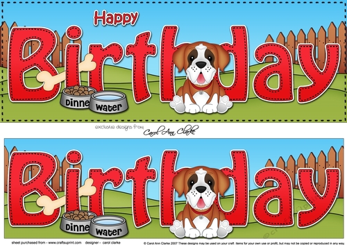Large DL HAPPY BIRTHDAY 3D decoupage