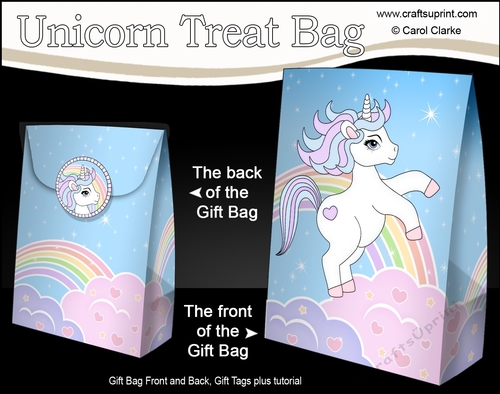3D Gift Bag Mini Kit -  Cute Little Unicorn Magic