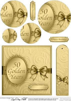 Elegant Metallic Greeting Quick Card Circle Pyramage