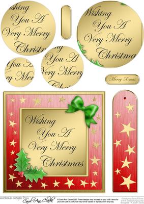 Elegant Christmas Greeting Quick Card with Circle Pyramage