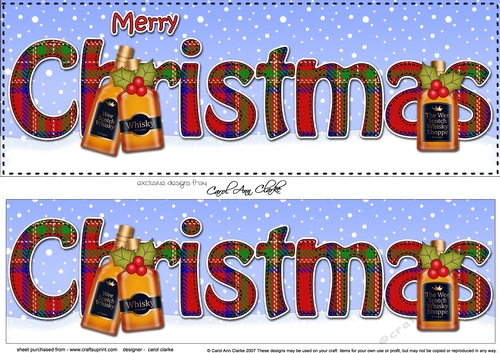 Large DL MERRY CHRISTMAS 3D decoupage 
