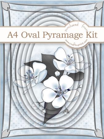 A4 Apple Blossom in Powder Blue Pyramage Kit