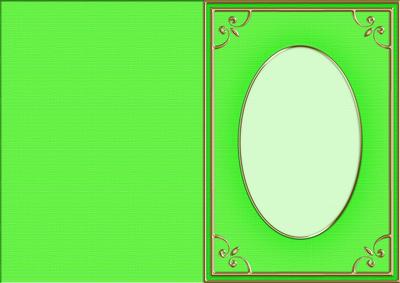 A5 'gold Metallic Frame' Card Front or Insert