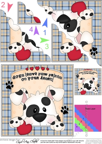 Scalloped Corner Stacker - Dogs Leave Paw Prints - Spotty Dog Spot
