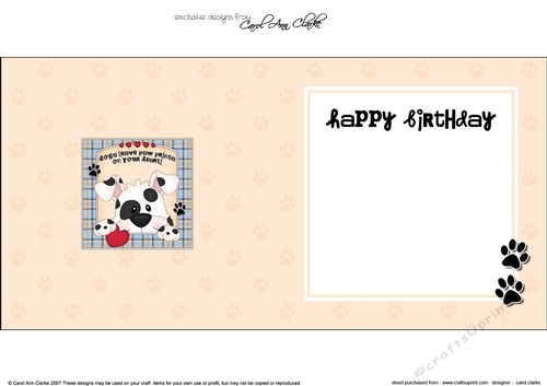 Square landscape insert - Dogs Leave Paw Prints - Spotty Dog Spot