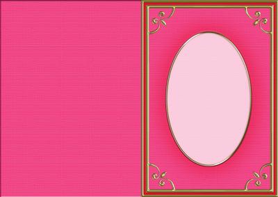 A5 'gold Metallic Frame' Card Front or Insert
