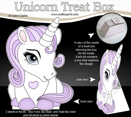 3D Cute Treat Box Gift Set Mini Kit - Cute Little Unicorn Magic