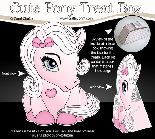 3D Cute Treat Box Gift Set Mini Kit - Cute Little Pony Marshmallow