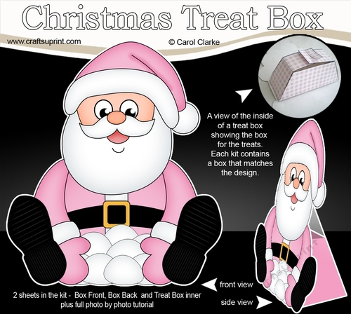 3D Christmas Treat Box Mini Kit - Santa is Snowballing