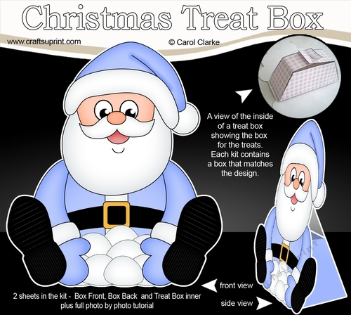 3D Christmas Treat Box Mini Kit - Santa is Snowballing