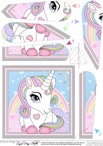 Cute Little Unicorn Fan Pyramage Topper