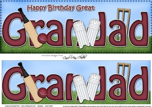 Large DL Happy Birthday GREAT GRANDAD 3D decoupage