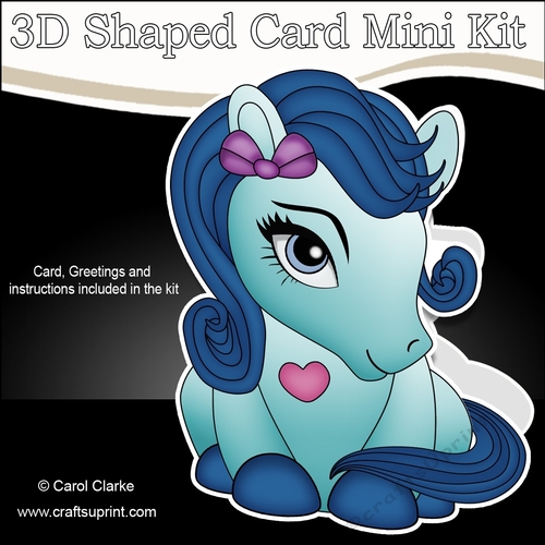 3D Shaped Card Mini Kit - Cute Little Pony Melody