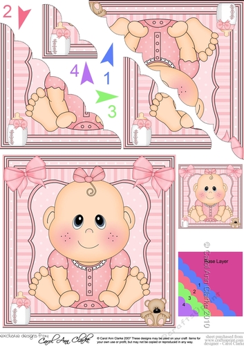 Cute New Baby Scalloped Corner Stacker