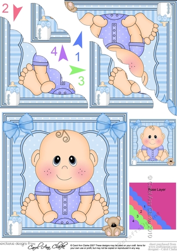 Cute New Baby Scalloped Corner Stacker