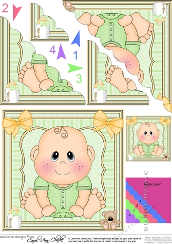 Cute New Baby Scalloped Corner Stacker