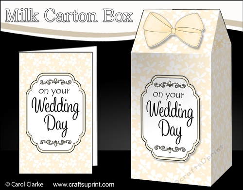 3D Wedding Flowers Milk Carton Treat Box Mini Kit
