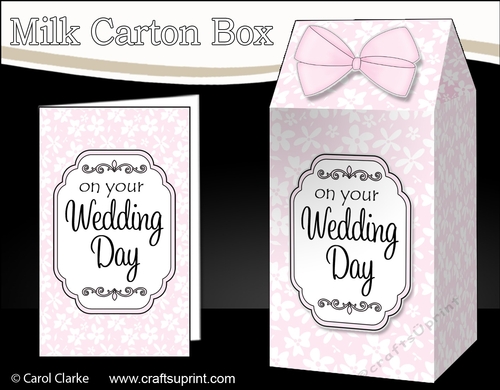 3D Wedding Flowers Milk Carton Treat Box Mini Kit